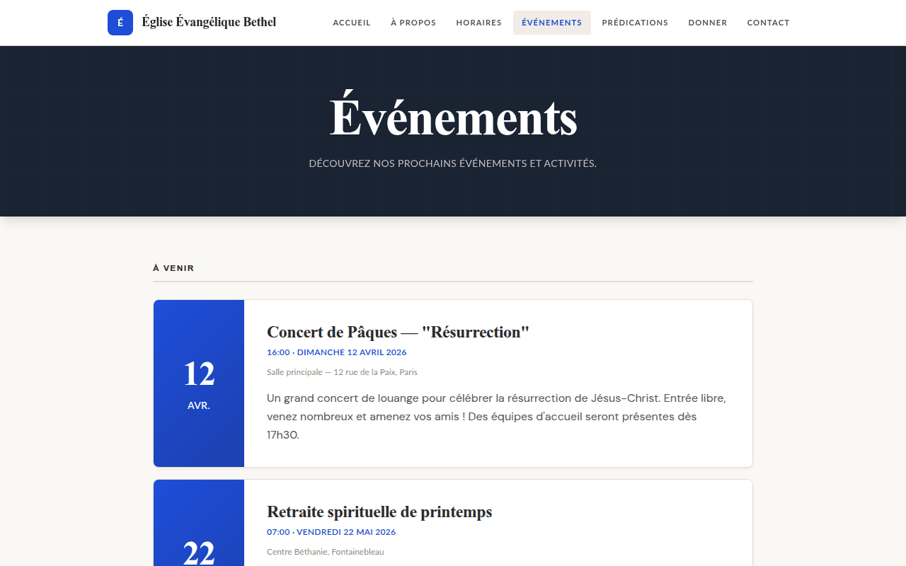 Événements
